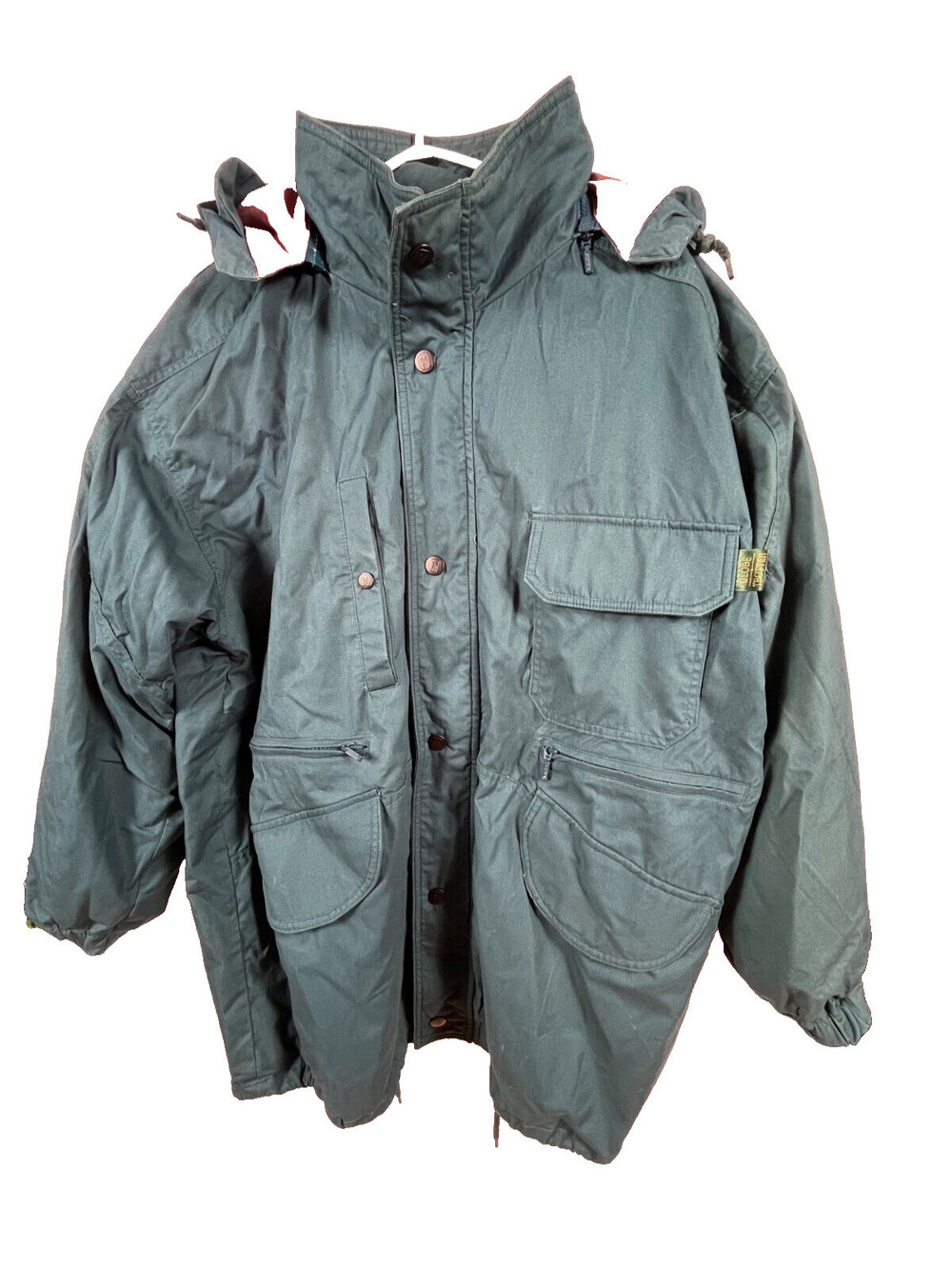 Vintage Globe Trotter Italy 3-in-1 Down Parka Mens XL Removable Hood ZipOff Vest